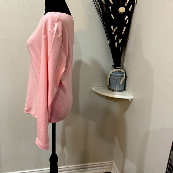 SHEIN Curve Long Sleeve PullOver Pink Top Size 0X NWOT - Picture 2 of 5